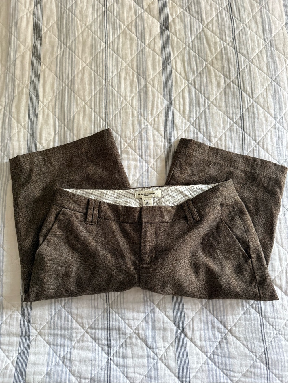 Y2k Banana Republic Brown Plaid Wool Shorts